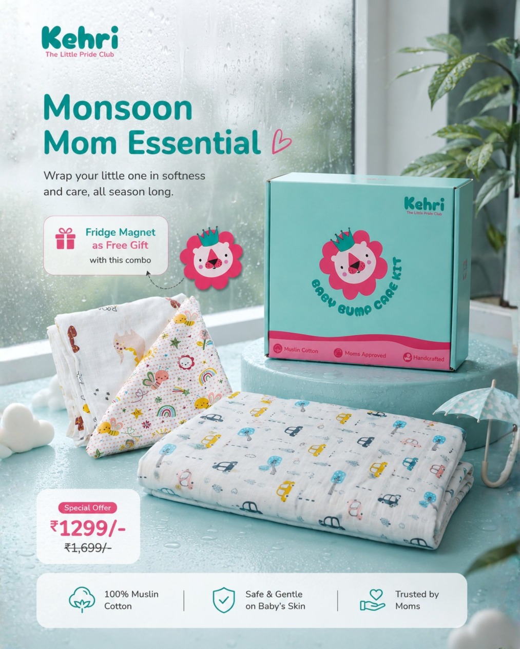 Kehri kit- Baby wrap combo set