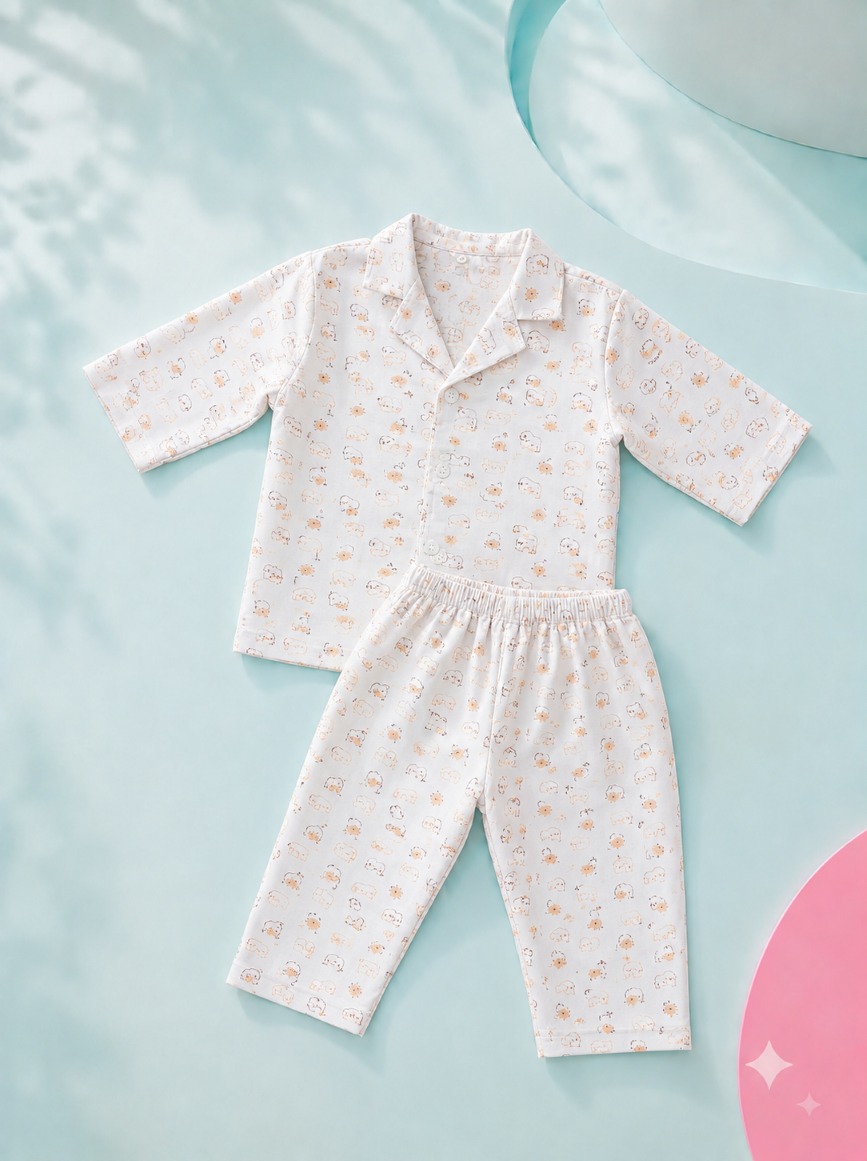 Kehri unisex Night suit - elephant print